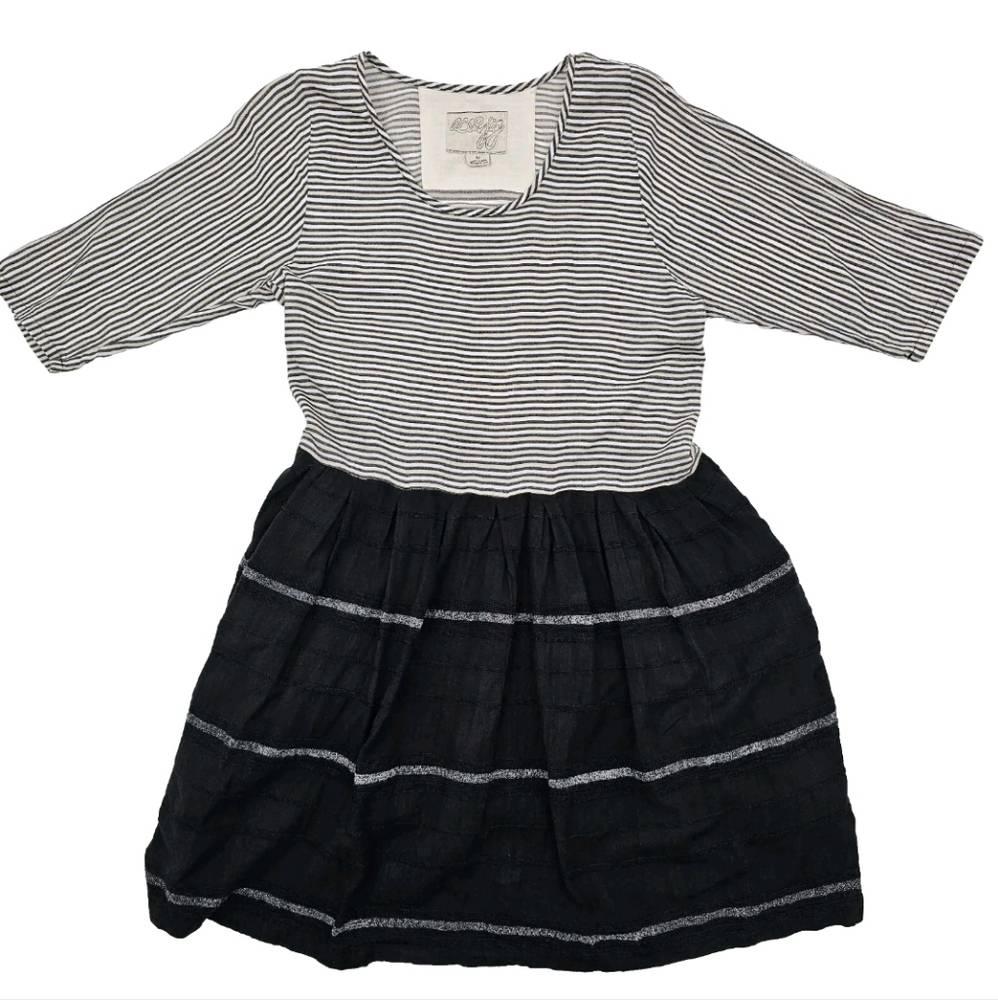 Ace & Jig Rosemary Midi Striped Dress Size Medium Pockets